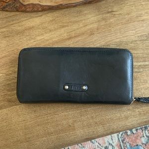 Black genuine Italian leather Frye wallet